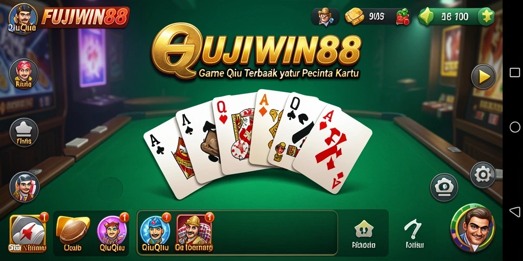 Screenshot gameplay QiuQiu FUJIWIN88 menampilkan suasana bermain yang seru.