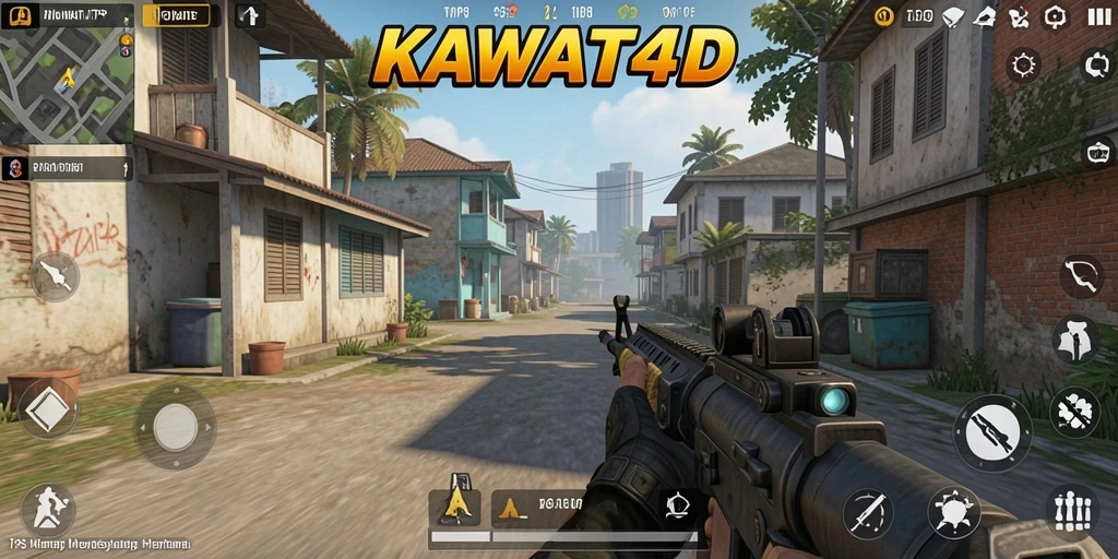 Tampilan gameplay seru dari KAWAT4D yang penuh aksi.