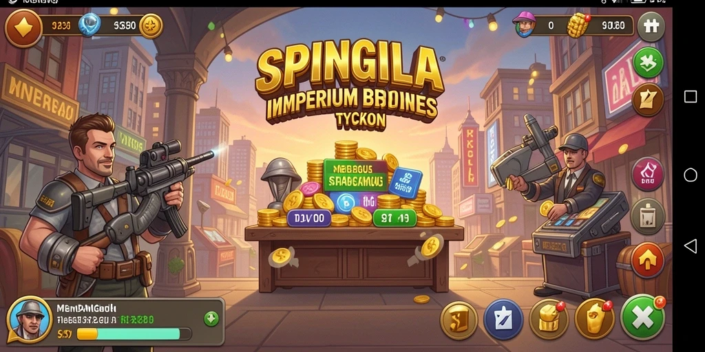 Tampilan gameplay SPINGILA yang penuh warna dan dinamis.
