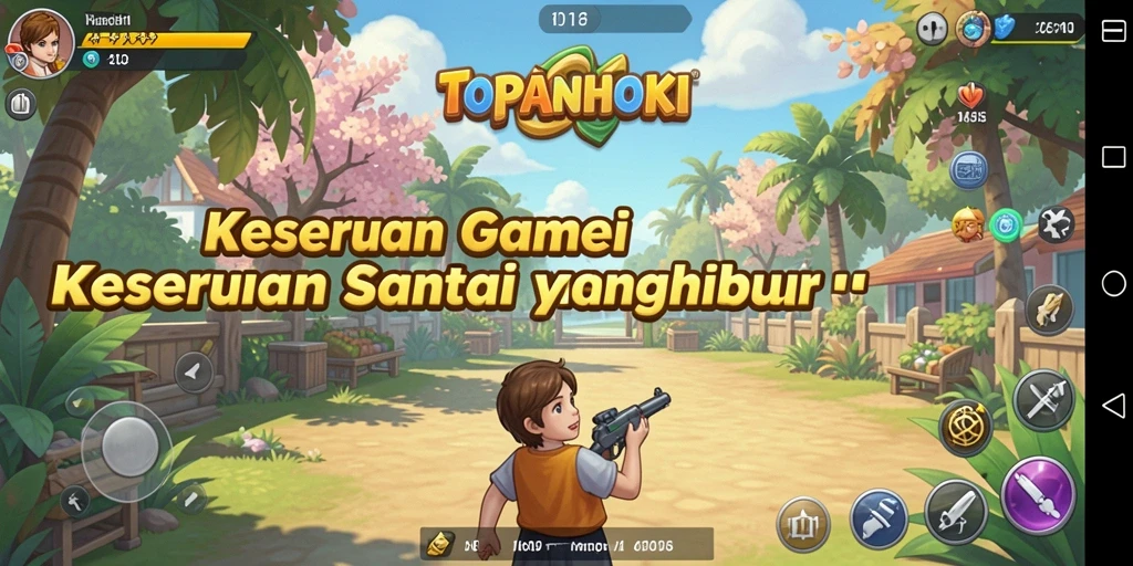 Screenshot gameplay seru dari TOPANHOKI yang menampilkan keseruan bermain.